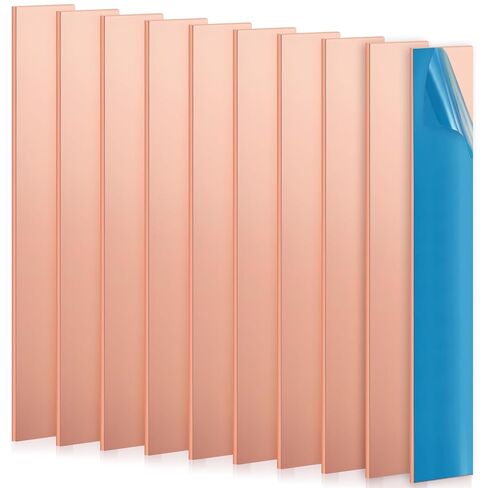 10 Pcs 99.99% Pure Zinc Anode Sheet,5.9''x0.98''x0.04'' for Electroplating and Plating, Industrial-Grade Zinc Strip, Cathodic Protection & Science Experiments in Kuwait