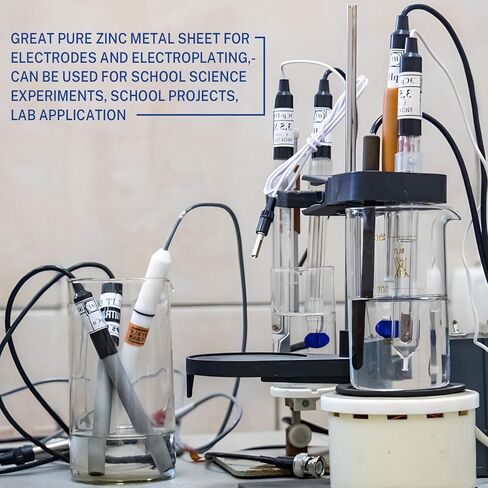 10 Pcs 99.99% Pure Zinc Anode Sheet,5.9''x0.98''x0.04'' for Electroplating and Plating, Industrial-Grade Zinc Strip, Cathodic Protection & Science Experiments in Kuwait