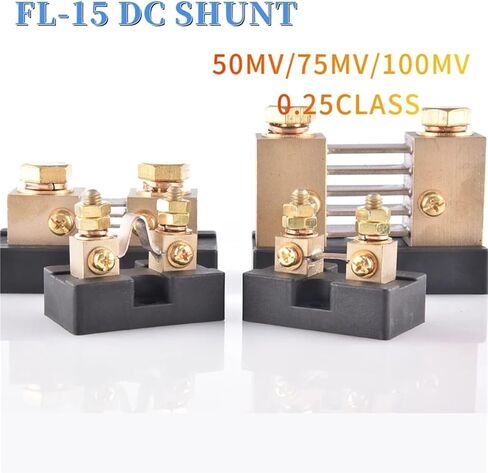 0.25% FL-15 5A 10A 20A 50A 75A 100A 200A 300A 500A 50mV 100mV Brass Current Mount DC Shunt Resistance with Base75mv 1Pcs(100A,CLASS0.25_100MV) in Saudi Arabia