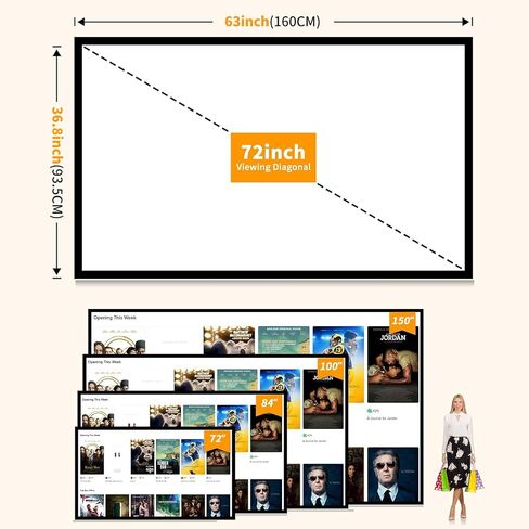 تاوتيك شاشة عرض فيلم 4K (300 سم) in Saudi Arabia