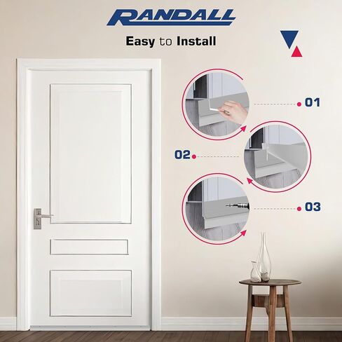36" Silver Door Sweep | Aluminum & Vinyl Door Bottom Seal | Seals Gaps up to 1-1/8" | Weatherproof Draft Stopper | Energy-Saving Indoor/Outdoor Door Sweep | USA Made - (Silver/Gray Vinyl) in Saudi Arabia