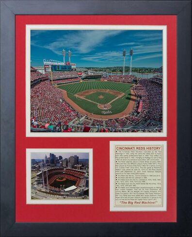 Legends Never Die "Cincinnati Reds Great American Ballpark Framed Photo Collage, 11 x 14-Inch, (11319U) in Saudi Arabia