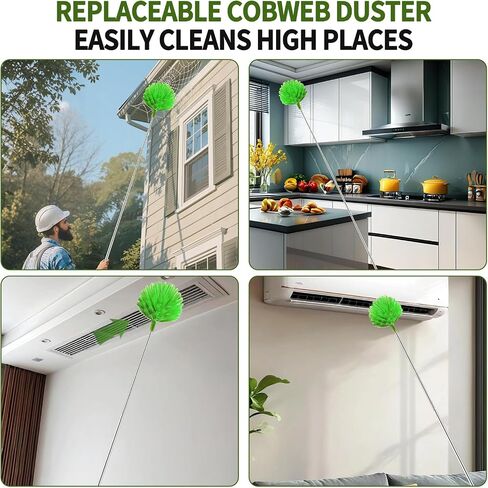 Duster Cobweb مع عمود تمديد ، مجموعة منفضة التنظيف القابلة للغسل مع 2 رؤوس منفض in Saudi Arabia