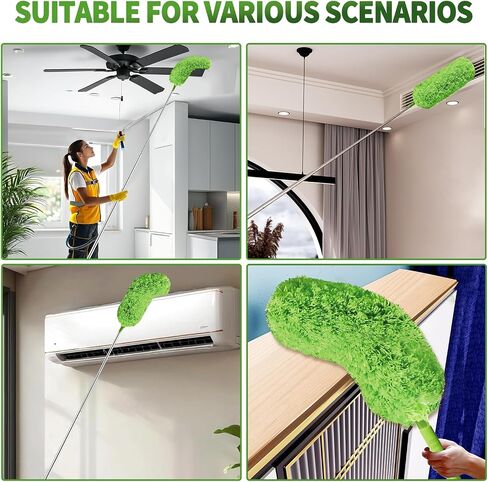 Duster Cobweb مع عمود تمديد ، مجموعة منفضة التنظيف القابلة للغسل مع 2 رؤوس منفض in Saudi Arabia