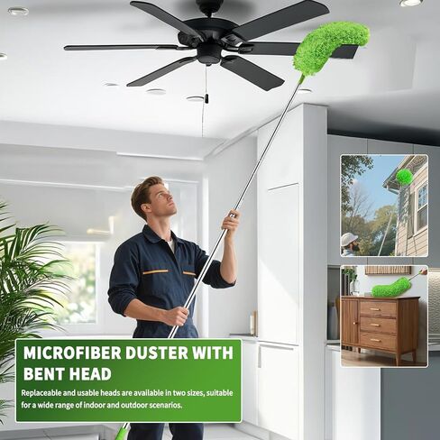 Duster Cobweb مع عمود تمديد ، مجموعة منفضة التنظيف القابلة للغسل مع 2 رؤوس منفض in Saudi Arabia