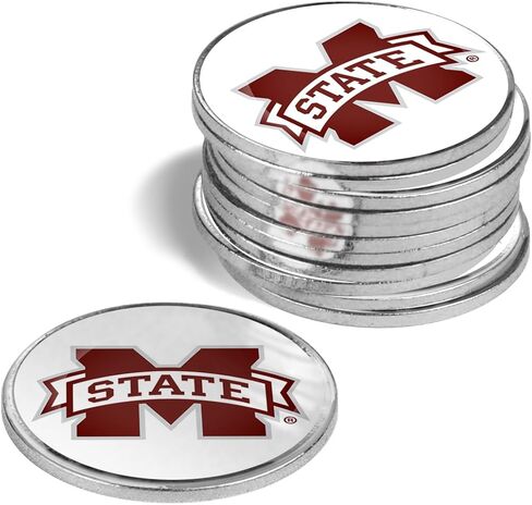 LinksWalker NCAA Metal Golf Ball Markers - 12 Pack Team Logo in Kuwait