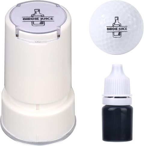 Birdie Juice Golf Ball Stamp, 0.6in Self-Inking Golf Ball Marker Stamper with Printing Ink Reusable Personalized Durable Marking Badge Decals for Men and Women in Saudi Arabia