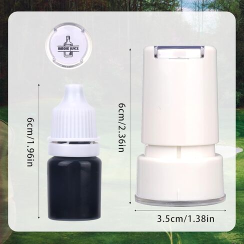Birdie Juice Golf Ball Stamp, 0.6in Self-Inking Golf Ball Marker Stamper with Printing Ink Reusable Personalized Durable Marking Badge Decals for Men and Women in Saudi Arabia