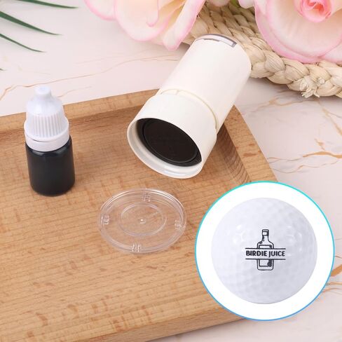Birdie Juice Golf Ball Stamp, 0.6in Self-Inking Golf Ball Marker Stamper with Printing Ink Reusable Personalized Durable Marking Badge Decals for Men and Women in Saudi Arabia