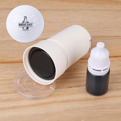 Birdie Juice Golf Ball Stamp, 0.6in Self-Inking Golf Ball Marker Stamper with Printing Ink Reusable Personalized Durable Marking Badge Decals for Men and Women in Saudi Arabia