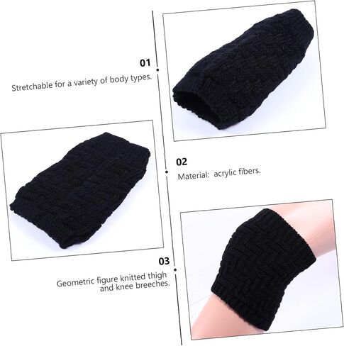 Non-slip Knee Sleeve Support Protector for Men Women Thick Knitting Knee Pad Warm Fibers for Outdoor Office Use Comfortable Durable Design in Saudi Arabia
