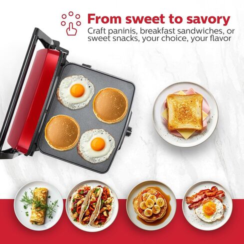 أدوات Holstein المنزلية ، صينية شطيرة 2 من طراز ، صانع ساندويتش بانيني غير الاصطناعي ، Easy Clean Up. مثالي لطهي وجبة الإفطار والجبن المشوي المقرمش والبانينيين والسندويشات اللذيذة in Kuwait