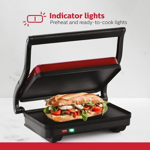 Holstein Housewares, 2-Sice Sandwich Griddle, Non-Stick Panini Press & Breakfast Sandwich Maker, Easy Clean Up. Perfect for Cooking Breakfast, Crispy Grilled Cheese, Savory paninis & Sandwiches in Saudi Arabia