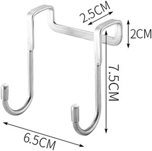 2pcs Heavy - Duty S - Shaped Metal Hooks: No - Drill, Multipurpose with Exceptional Load Capacity for Kitchen, Dorm, and More in Saudi Arabia