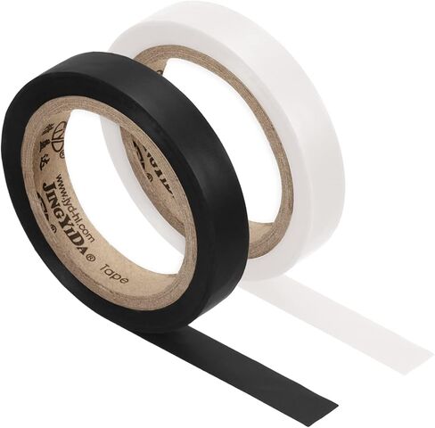 26Ft Grip Finishing Tape, 2 Pack PVC Racquet Finishing Tapes Racket Accessories Sticky Seal for Tennis Badminton, Black/White in Saudi Arabia