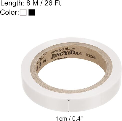 26Ft Grip Finishing Tape, 2 Pack PVC Racquet Finishing Tapes Racket Accessories Sticky Seal for Tennis Badminton, Black/White in Saudi Arabia