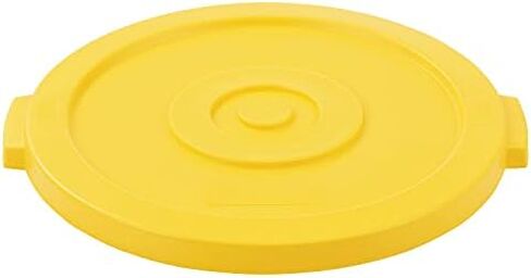 Global Industrial 20 Gallon Plastic Trash Can Lid, Yellow in Saudi Arabia