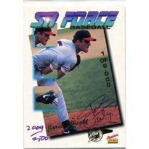 Jaret Wright 1995 Signature Rookies Sky Force Autographed Card #2004/2500 - MLB Autographed Baseball Cards in Saudi Arabia
