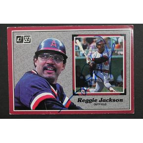 Reggie Jackson Angels Signed Autographed 1983 Donruss #3 Jumbo Card JSA COA - Baseball Slabbed Autographed Cards in Saudi Arabia