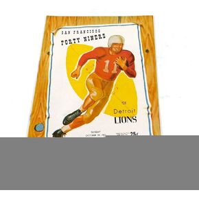 1953 ديترويت ليونز في برنامج San Francisco 49ers NFL لكرة القدم 10-25-53-برامج اتحاد كرة القدم الأميركي in Kuwait
