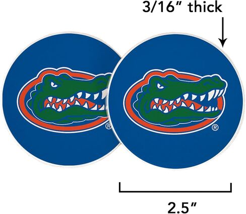 Desert Cactus University of Florida Car Coaster UF Gators Absorbent Sandstone Car Cup Coasters Set of 2 (Design A) in Saudi Arabia