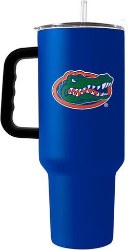 العلامات التجارية الشعار NCAA Florida Gators 40oz Flipside Powder Coat Tumbler - قش مزدوج الجدار معزول وقابل لإعادة الاستخدام ، مقبض وعرة in Saudi Arabia