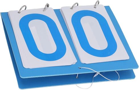plplaaoo Scoreboard Sport Score Keeper Flip Numbers Blue Plastic Easy to Clean for Volleyball Basketball Football Table Tennis Indoor Outdoor Sports 20x16.5x2.4cm in Saudi Arabia