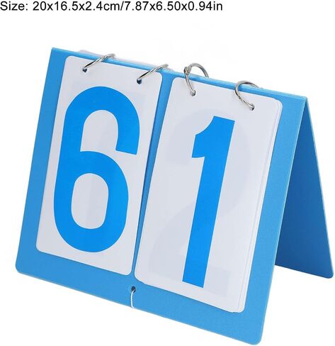 plplaaoo Scoreboard Sport Score Keeper Flip Numbers Blue Plastic Easy to Clean for Volleyball Basketball Football Table Tennis Indoor Outdoor Sports 20x16.5x2.4cm in Saudi Arabia