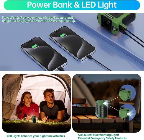 Latest 2025 Model Waist Fan - Portable Belt Clip Fan with 6 Speeds, 10000mAh, 35H Runtime, LED SOS & Red-blue Lights, 18500RPM Airflow, 59ft/s Strong Wind Cooling for Garden, Jobsite, and Hot Summer in Saudi Arabia