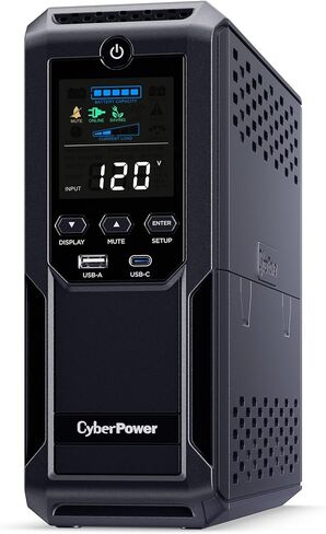 CyberPower CP1350AVRLCD3 Intelligent LCD UPS Battery Backup | 1350VA/815W, 12 Outlets, 2 USB Ports, AVR, Mini Tower, UL Certified in Kuwait