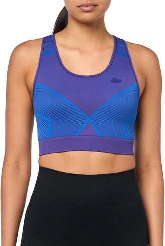Lacoste Women's Contrast Striped Seamless Sports Bra in Saudi Arabia