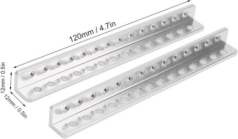Hilitand 2PCS Robot Aluminium Beam L على شكل 14 حفرة فوقل صناعية 12 × 12 × 120 مم للاستخدام الروبوتات in Saudi Arabia