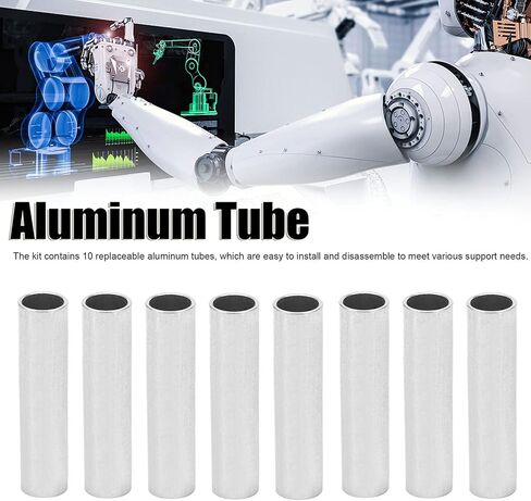 10Pcs Φ12mm Aluminum Tube Support Shafts for Robot Chassis 6100-1012-0050 Replacement in Saudi Arabia
