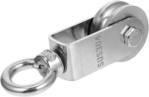 PRETYZOOM 1pc Steel Crane Pulley Steel Swivel Pulley Wheel Bearings Lifting Pulleys Steel Single Pulley U Shaped Pulley Professional Bearing Pulley Steel Bearing Pulley Home Supplies Silver in Saudi Arabia