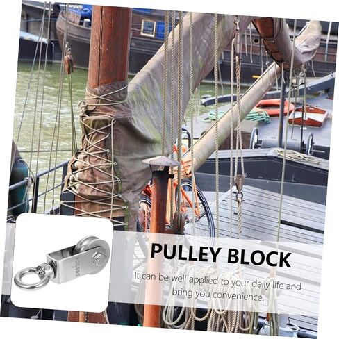 PRETYZOOM 1pc Steel Crane Pulley Steel Swivel Pulley Wheel Bearings Lifting Pulleys Steel Single Pulley U Shaped Pulley Professional Bearing Pulley Steel Bearing Pulley Home Supplies Silver in Saudi Arabia
