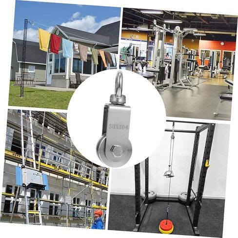 PRETYZOOM 1pc Steel Crane Pulley Steel Swivel Pulley Wheel Bearings Lifting Pulleys Steel Single Pulley U Shaped Pulley Professional Bearing Pulley Steel Bearing Pulley Home Supplies Silver in Saudi Arabia