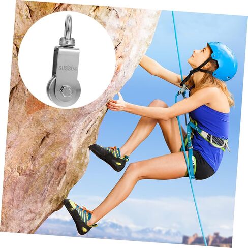 PRETYZOOM 1pc Steel Crane Pulley Steel Swivel Pulley Wheel Bearings Lifting Pulleys Steel Single Pulley U Shaped Pulley Professional Bearing Pulley Steel Bearing Pulley Home Supplies Silver in Saudi Arabia