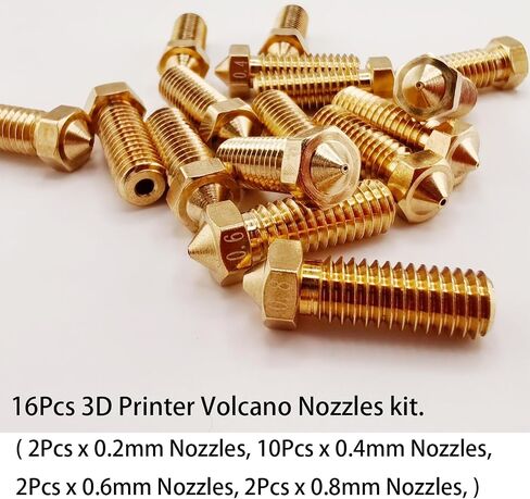 26pcs ender 3 rowzles kit ، مجموعة فوهات MK8 ، فوهات الطابعة 3D النحاسية 0.2/0.3/0.4/0.6/0.8/1.0 مم متوافقة مع creality ender 3 pro v2/ender 3 max/5 pro/ender 3 s1/ender 3 neo/cR10 3D 3D printer nzzle ، in Kuwait