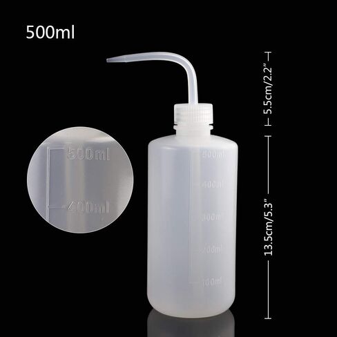 DEPEPE 6-Pack 250ml Squeeze Bottles for Liquids, LDPE Plastic Safety Squirt Bottle with Narrow Mouth & Scale Labels, Small Watering Can for Indoor Plants, Lab Tattoo Cleaning Tools in Kuwait