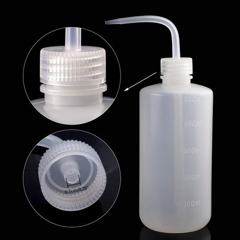 DEPEPE 6-Pack 250ml Squeeze Bottles for Liquids, LDPE Plastic Safety Squirt Bottle with Narrow Mouth & Scale Labels, Small Watering Can for Indoor Plants, Lab Tattoo Cleaning Tools in Kuwait