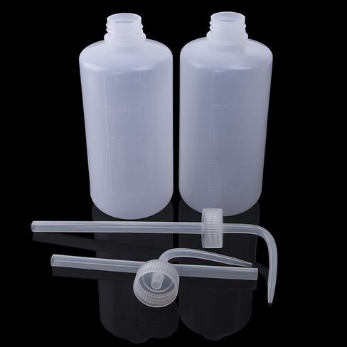 DEPEPE 6-Pack 250ml Squeeze Bottles for Liquids, LDPE Plastic Safety Squirt Bottle with Narrow Mouth & Scale Labels, Small Watering Can for Indoor Plants, Lab Tattoo Cleaning Tools in Kuwait
