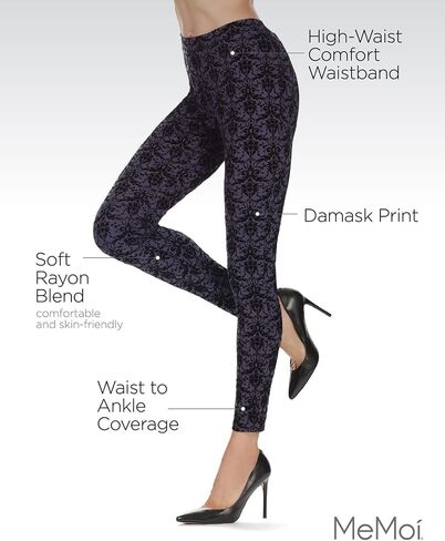 MeMoi Women's Sahi Floral Damask Leggings in Saudi Arabia
