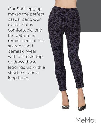 MeMoi Women's Sahi Floral Damask Leggings in Saudi Arabia
