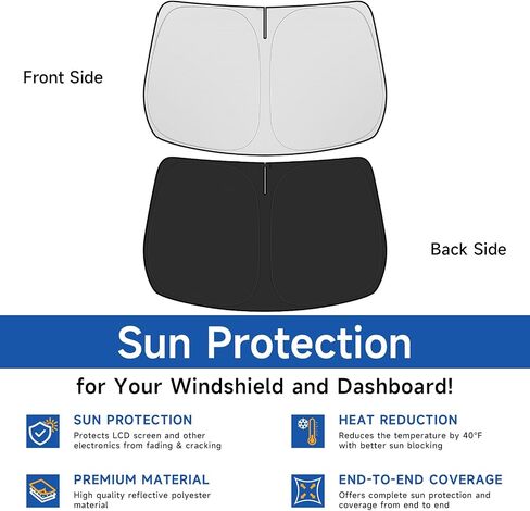 Windshield Sun Shade Custom for 2019-2024 2025 Kia Forte Accessories Foldable Reflective Sunshade for Ultimate Protection Polyester Car Window Shades for Front Windshield Blocks Sun and Heat in Saudi Arabia