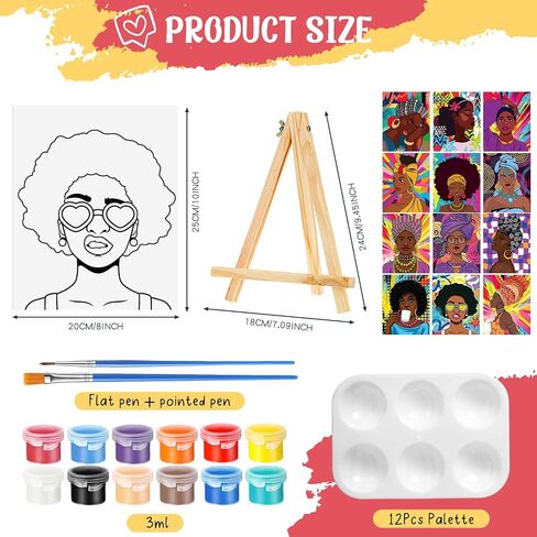 Zhanmai 12 Set Paint and Sip Kit for Adult 8''x10'', Halloween Pumpkin in Kuwait
