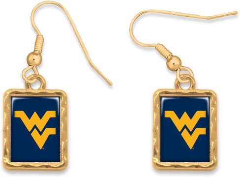 West Virginia Mountaineers Volunteers Vivian Gold Earrings Licensed Gift WVU in Saudi Arabia