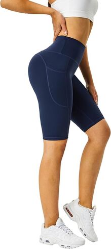 Zinmore Shorts Women High Waisted Yoga Shorts Sports Pants in Kuwait