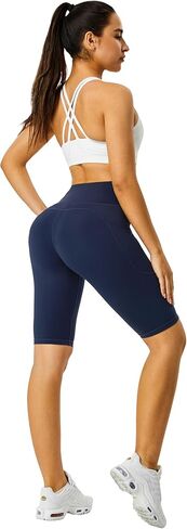 Zinmore Shorts Women High Waisted Yoga Shorts Sports Pants in Kuwait
