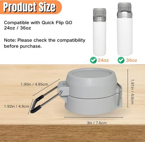 استبدال غطاء متوافق مع Stanley Quick Flip Go 24oz 36oz ، غطاء غطاء زجاجة ماء واحد مع حلقة حمل لرياضة السفر ، تسرب ، خالية من BPA in Kuwait