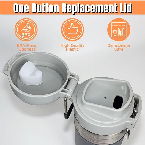 استبدال غطاء متوافق مع Stanley Quick Flip Go 24oz 36oz ، غطاء غطاء زجاجة ماء واحد مع حلقة حمل لرياضة السفر ، تسرب ، خالية من BPA in Kuwait